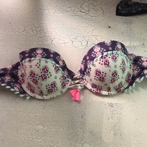 Victoria secret blue and purple bikini top